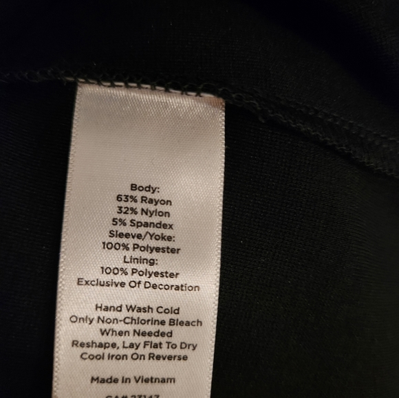 Black dress with long tuille sleeves Talbots - Picture 6 of 6